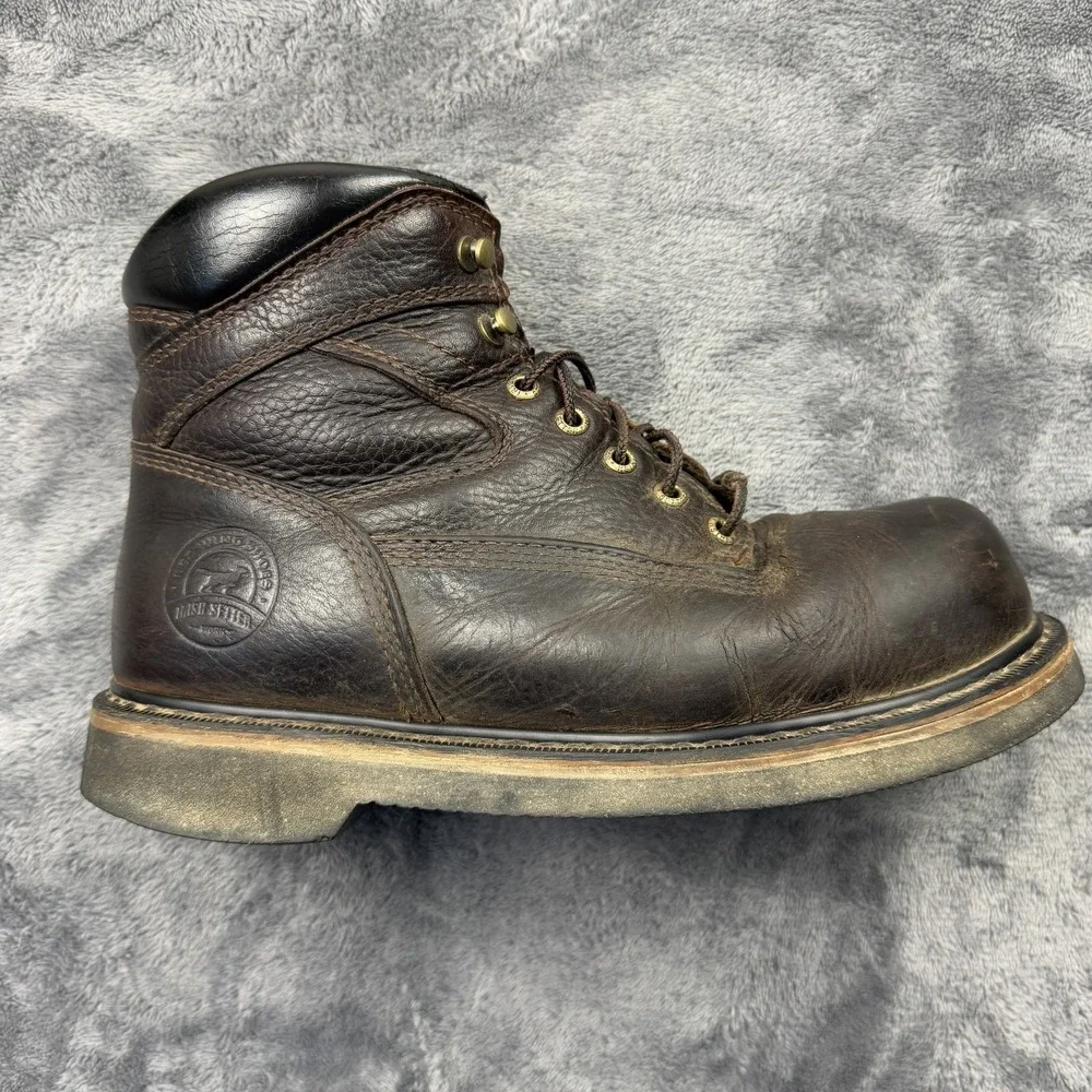 Red Wing Irish Setter Work Boots Mens 9.5 E2 Brown Leather Steel‎ Toe Lace Up